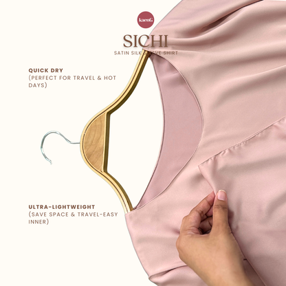 (pre-order) SICHI Satin Silk Sleeve Shirt/ Inner