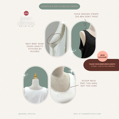 Long Satin Silk Sleeveless Inner Dress/ Slip - 03 Batch Release