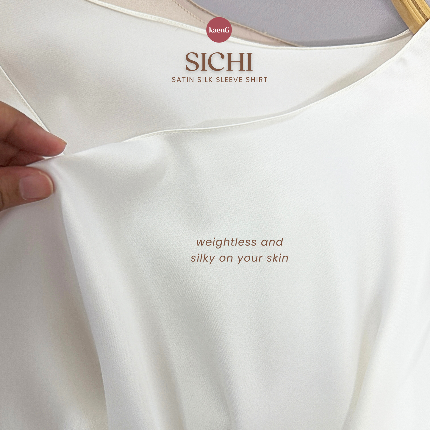 (pre-order) SICHI Satin Silk Sleeve Shirt/ Inner