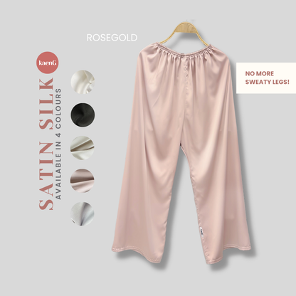 [PANT SET] ROSEGOLD Lightweight Satin Inners