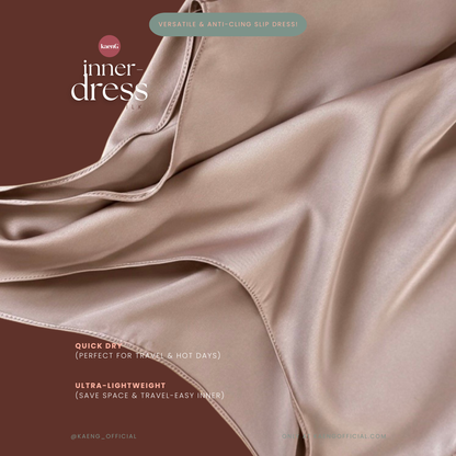 Long Satin Silk Sleeveless Inner Dress/ Slip