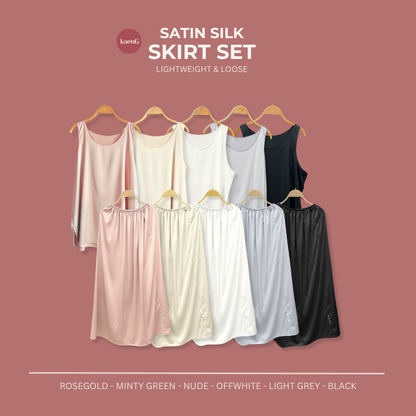 [SKIRT SET] NUDE Lightweight Satin Inners