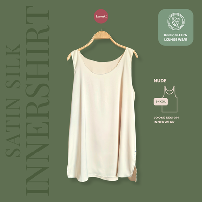 NUDE Ultra-lightweight Satin Silk Sleeveless Inner Shirt
