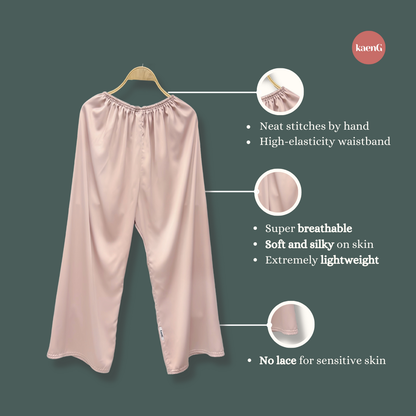 [PANT SET] ROSEGOLD Lightweight Satin Inners