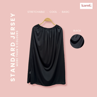 BLACK Stretchable Standard Jersey Inner Skirts