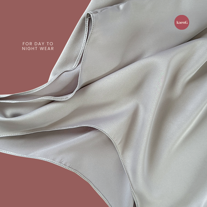 [SKIRT SET] LIGHT GREY Lightweight Satin Inners