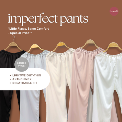 [IMPERFECT LIMITED] Loose Satin Silk Inner PANT