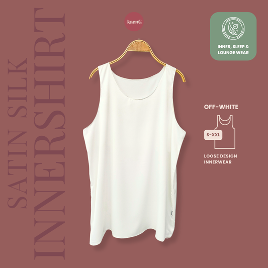 [SKIRT SET] OFF-WHITE Lightweight Satin Inners