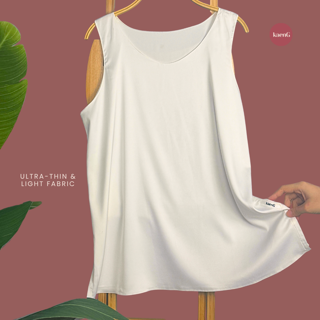[SKIRT SET] OFF-WHITE Lightweight Satin Inners