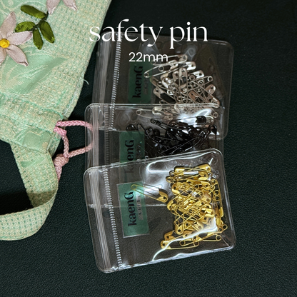 Simple 22mm Safety Pin (Travel-Friendly Ziplock Pack)