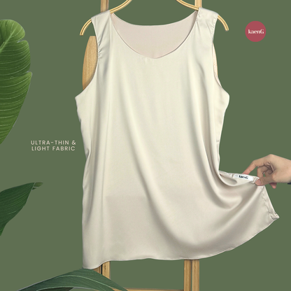 NUDE Ultra-lightweight Satin Silk Sleeveless Inner Shirt