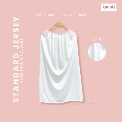 WHITE Stretchable Standard Jersey Inner Skirts