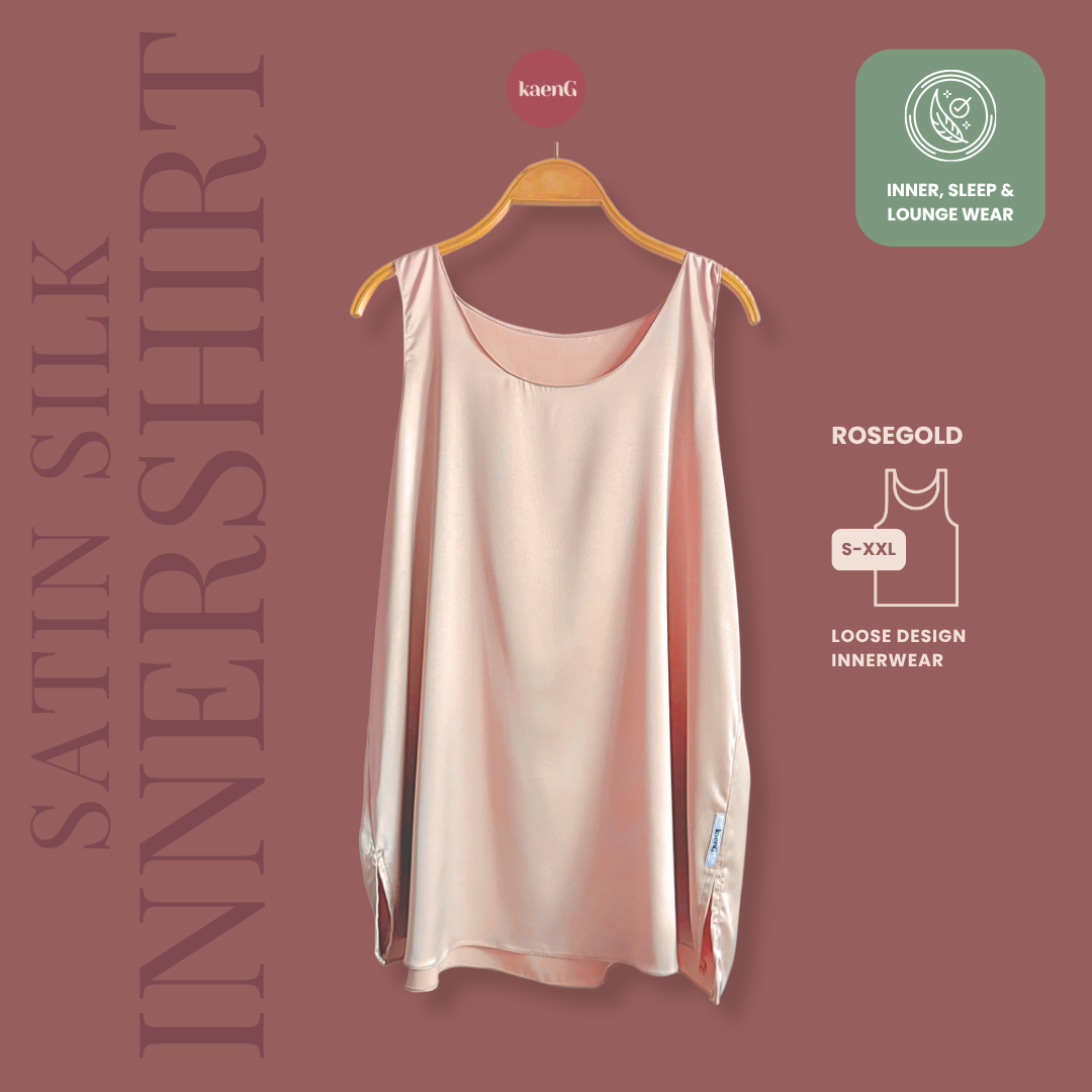[SKIRT SET] ROSEGOLD Lightweight Satin Inners