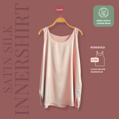 [SKIRT SET] ROSEGOLD Lightweight Satin Inners