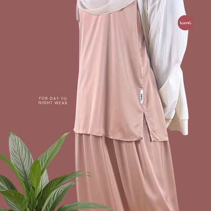 [SKIRT SET] ROSEGOLD Lightweight Satin Inners