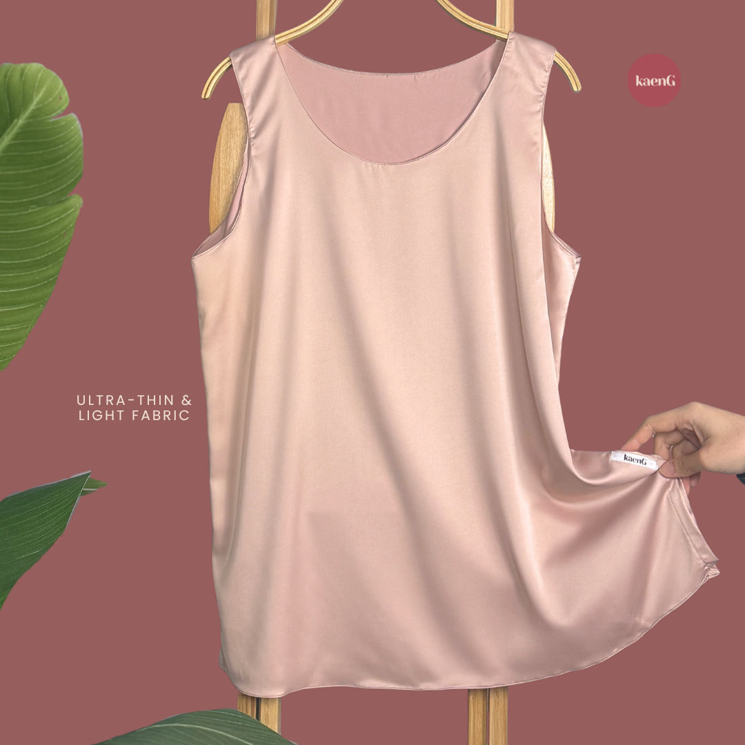 [SKIRT SET] ROSEGOLD Lightweight Satin Inners