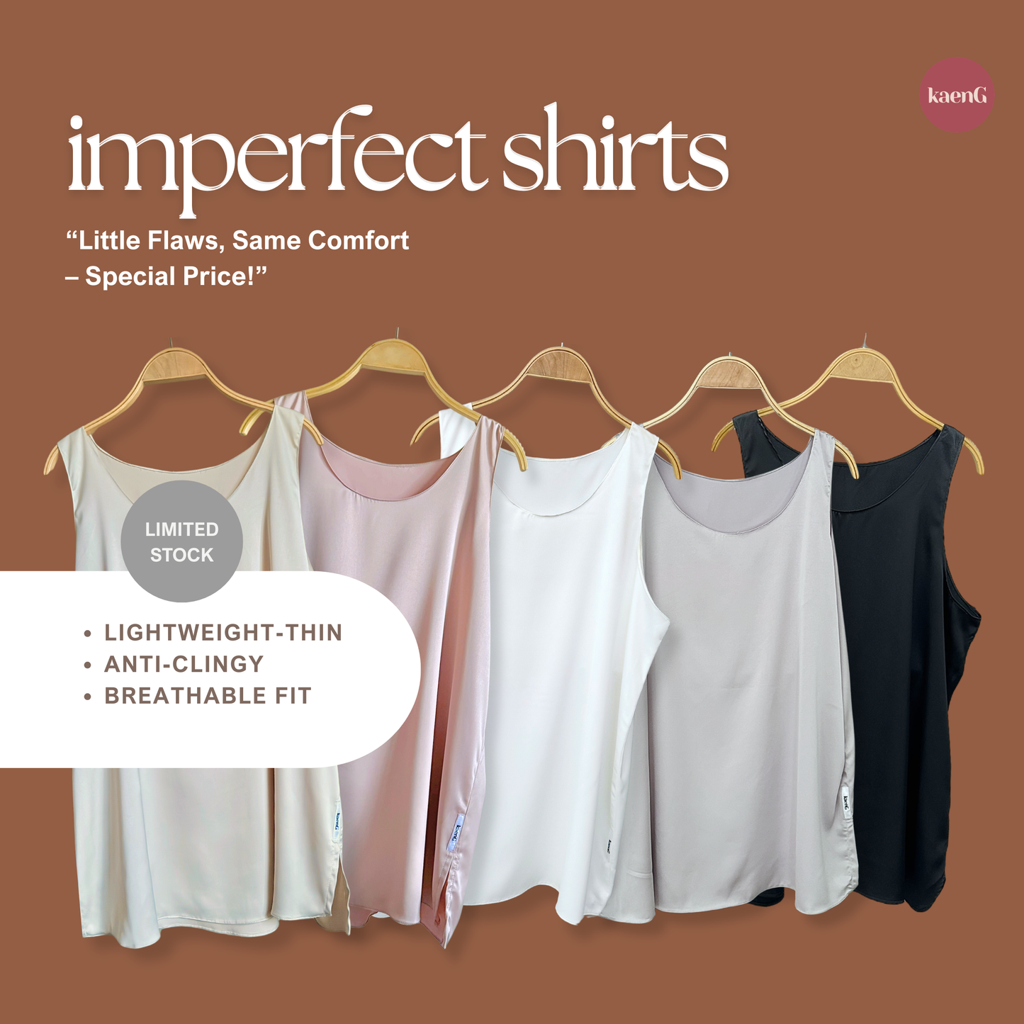 [IMPERFECT LIMITED] Loose Satin Silk Inner SHIRT