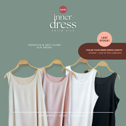 Long Satin Silk Sleeveless Inner Dress/ Slip