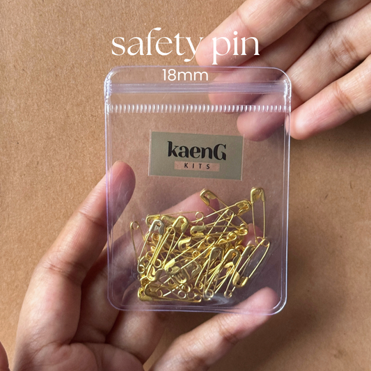Simple 18mm Safety Pin (Travel-Friendly Ziplock Pack)