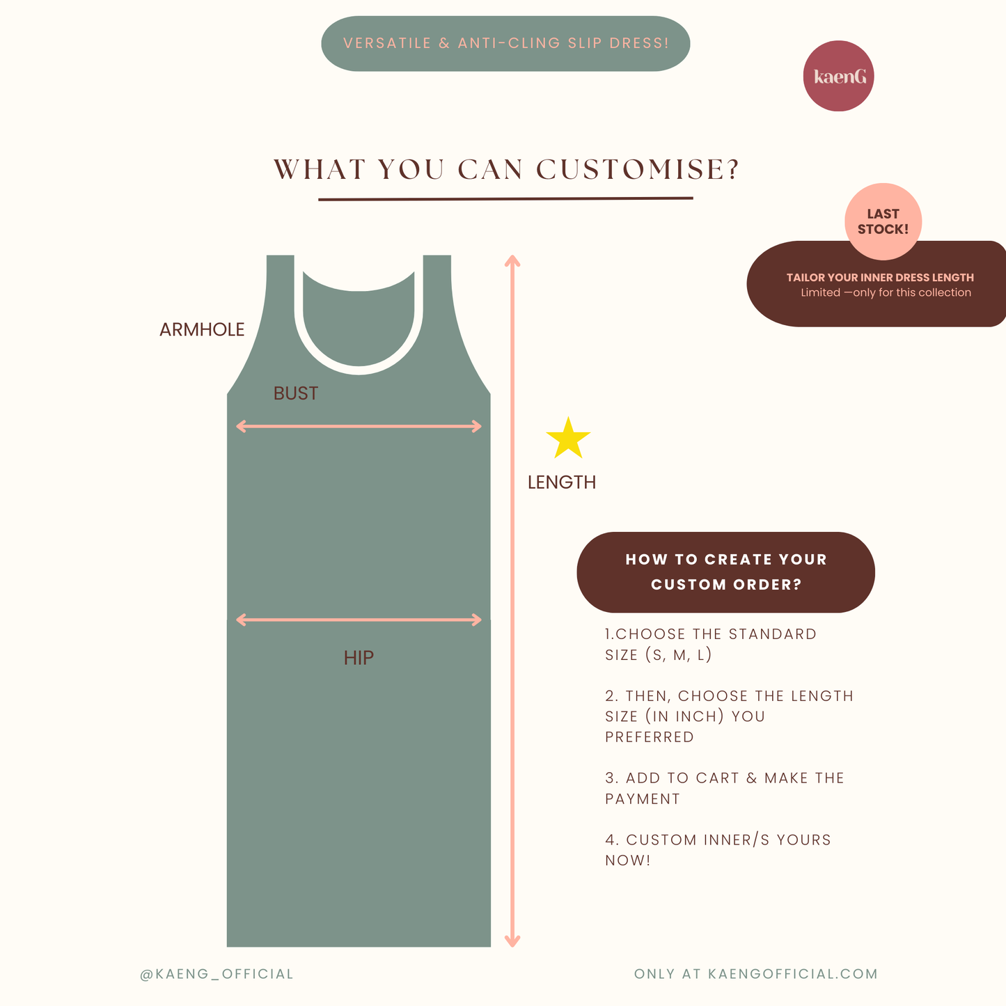 Long Satin Silk Sleeveless Inner Dress/ Slip