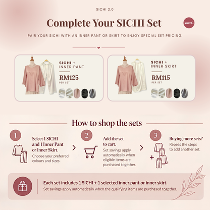 SICHI 2.0 Satin Silk Sleeve Shirt/ Inner [END SOON]