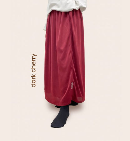 DARK CHERRY Stretchable Standard Jersey Inner Skirts