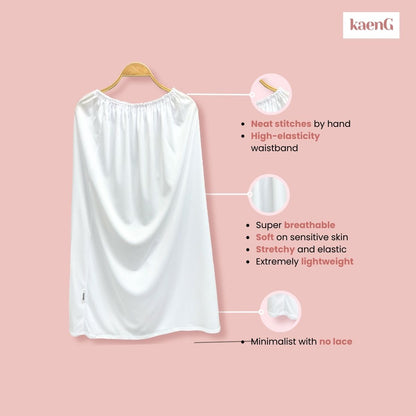 WHITE Stretchable Standard Jersey Inner Skirts