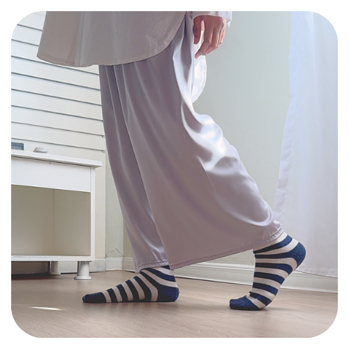 [IMPERFECT LIMITED] Loose Satin Silk Inner PANT