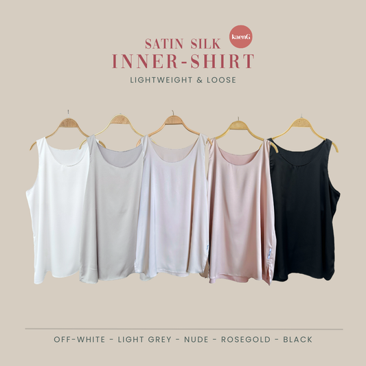 (ALL-COLOURS) SatinSilk Sleeveless Inner Shirt