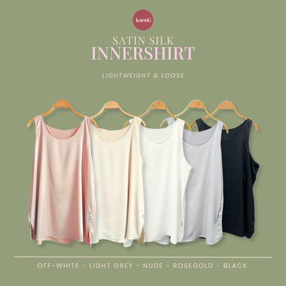 SPECIAL ED.: MINTY GREEN Ultra-lightweight Satin Silk Sleeveless Inner Shirt