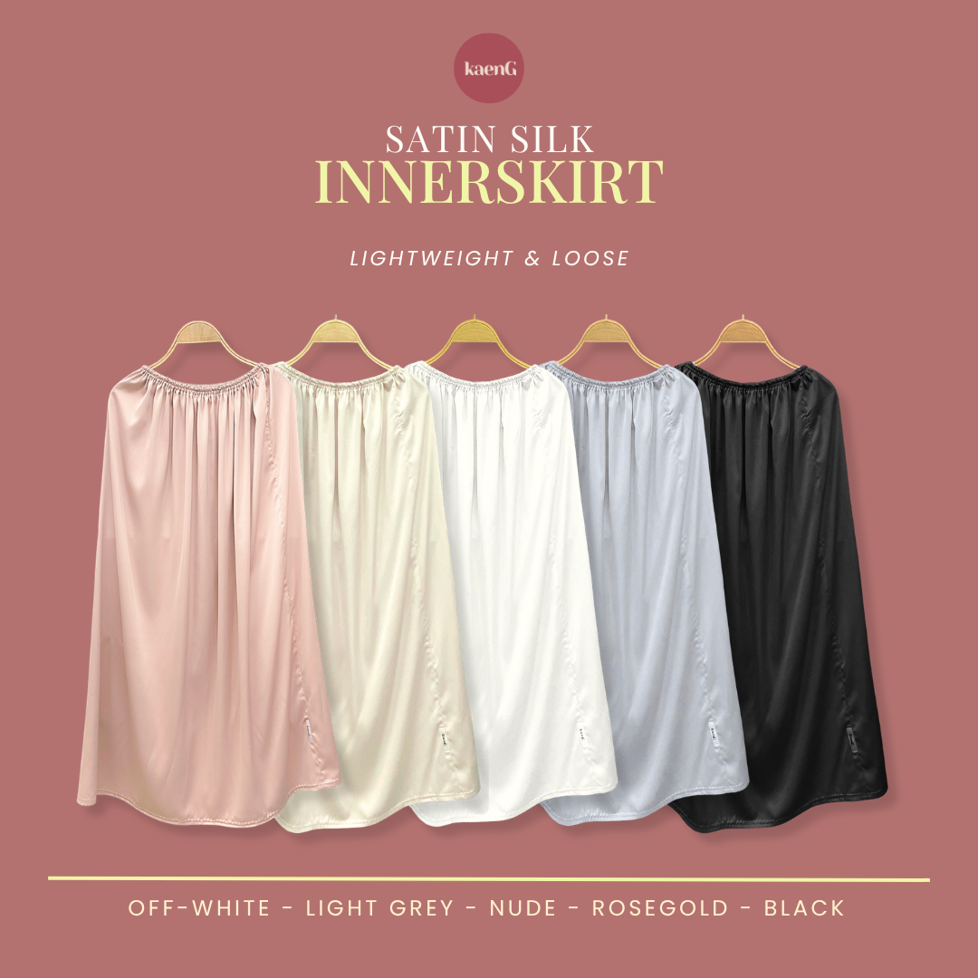 SPECIAL ED.: MINTY GREEN Loose-Fit Satin Silk Inner Skirts