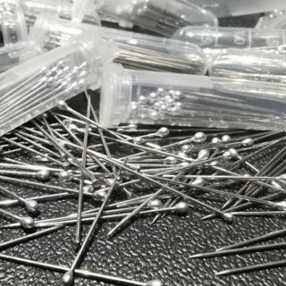 Silver Stainless-Steel Needle with Rounded-Head (FREE travel-friendly bottle)