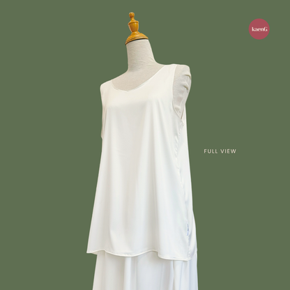 OFF-WHITE Ultra-lightweight Satin Silk Sleeveless Inner Shirt