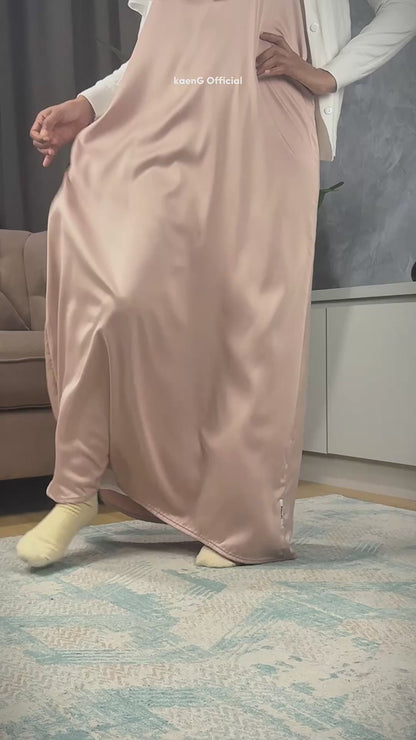 Long Satin Silk Sleeveless Inner Dress/ Slip