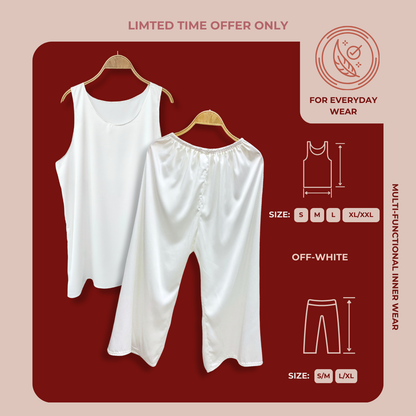 [PANT SET] OFF-WHITE Lightweight Satin Inners